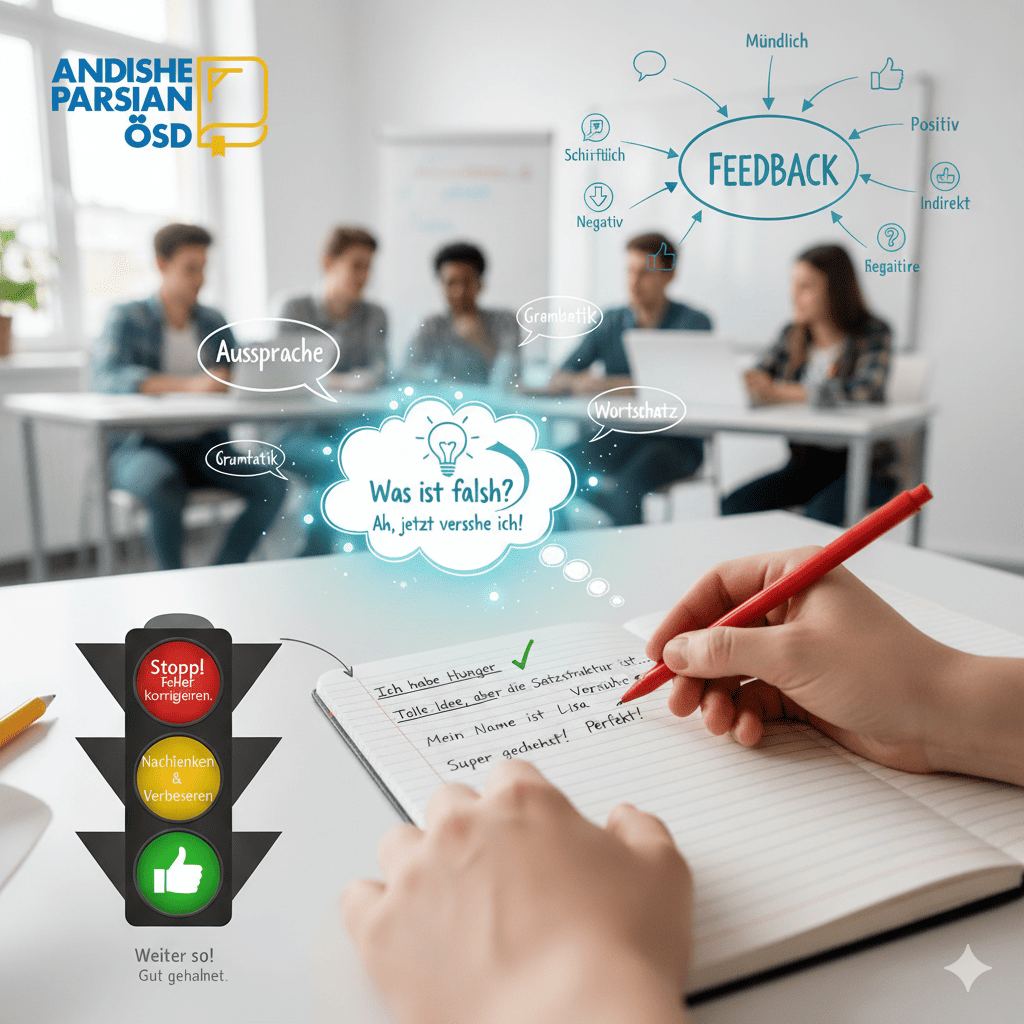 تأثیر بازخورد معلم زبان بر پیشرفت زبان آلمانی